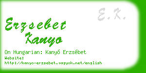 erzsebet kanyo business card