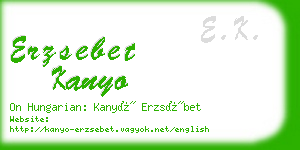 erzsebet kanyo business card